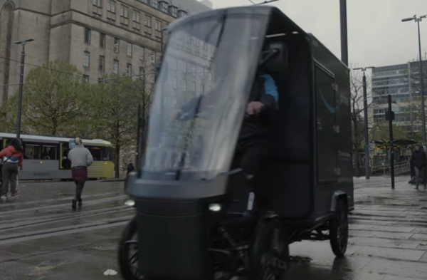 아마존이 운영하는 전기 화물 자전거. 사진=아마존