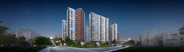 새절역 두산위브 트레지움 야경 투시도(사진제공. 두산건설)