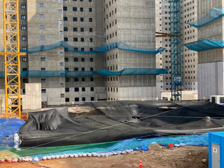 검단아파트 시공 현장.