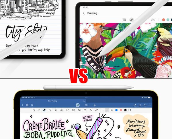 삼성전자 S펜 크리에이터 에디션(위)과 3세대 애플 펜슬