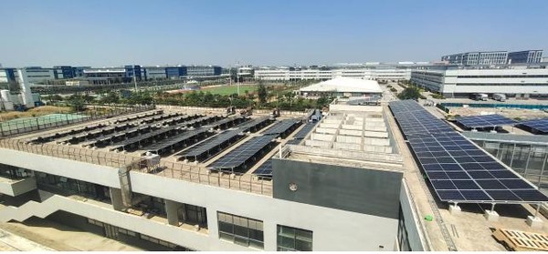 애플 공급사 폭스콘의 태양광 발전 시설. 그러나 재생에너지 비율은 여전히 낮다. 사진=폭스콘