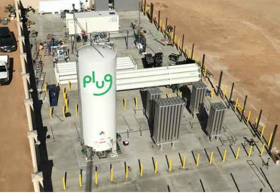 플러그파워가 건설 중인 대형 수소 저장 탱크. 사진=플러그파워