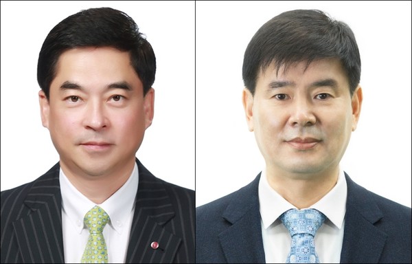 LG전자 사장으로 승진한 박형세 HE사업본부장(왼쪽)과 정대화 생산기술원장
