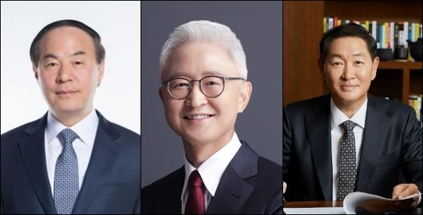 왼쪽부터 신설 미래사업기획단 단장 전영현 부회장, DS부문장 경계현 대표이사, DX부문장 한종희 대표이사