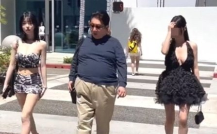 BJ 과즙세연, 방시혁 하이브 의장. 유튜브 채널 'I am Walking' 캡처