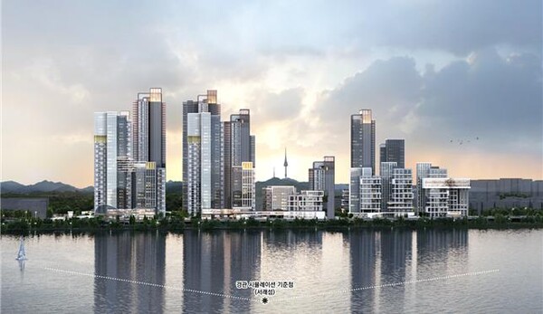 서빙고 신동아 아파트 재건축 신속통합기획 스카이라인 계획안 (출처. 서울시)