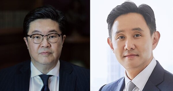 김병주 MBK파트너스 회장(좌)과 최윤범 고려아연 회장