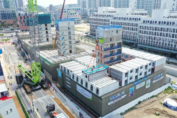 모듈러 공법으로 준공한 세종행복주택 건설현장 모습 (사진 = LH)