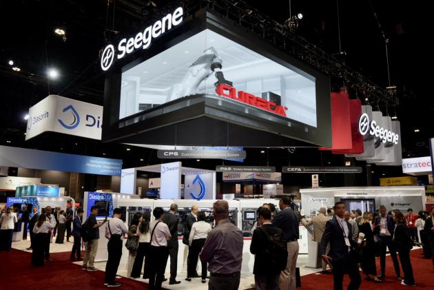 씨젠이 진단 학회와 콘퍼런스 등에 부스를 설치하고 소통에 나서면서 글로벌 파트너십을 강화하고 있다.(씨젠 제공)/뉴스1