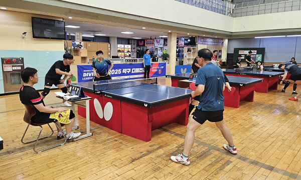 2025 탁구 디비전리그 서울 예선리그 경기 모습