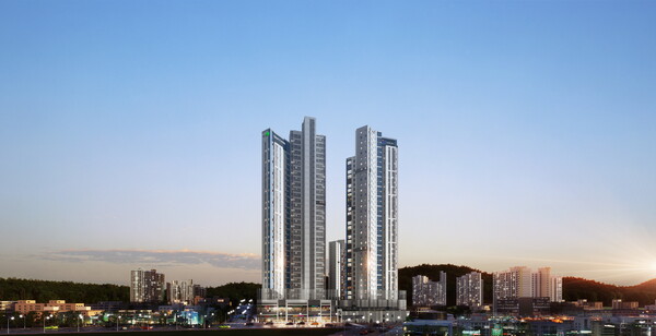 울산 호수공원 에일린의 뜰 1, 2단지 통합 투시도 (사진제공=아이에스동서)