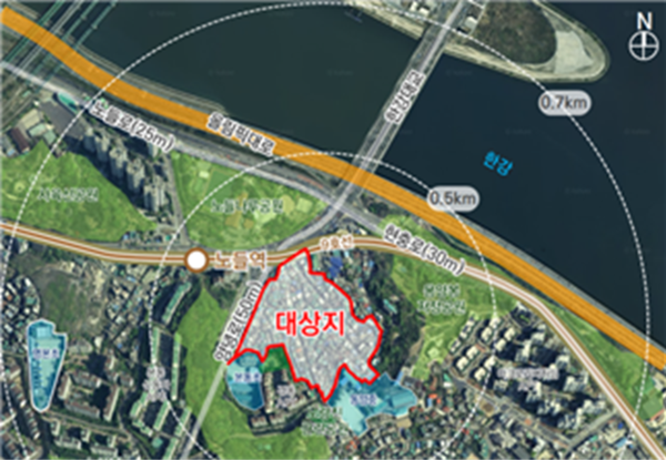 서울시 동작구 본동 47번지 일대 주택정비형 재개발 위치도 (출처 = SH)