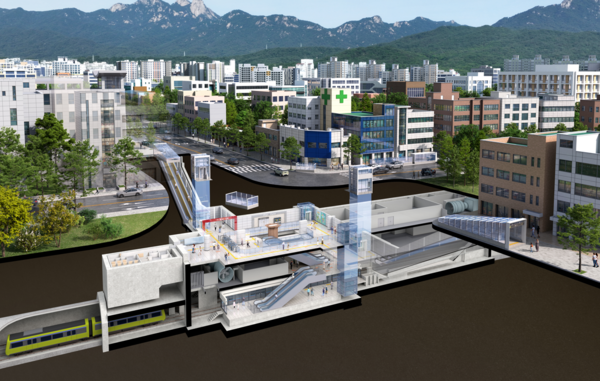 우이신설 연장선 정거장.(사진=서울시)