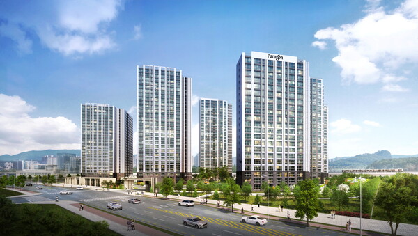 ’회천중앙역 파라곤’ 투시도 (사진=라인그룹)