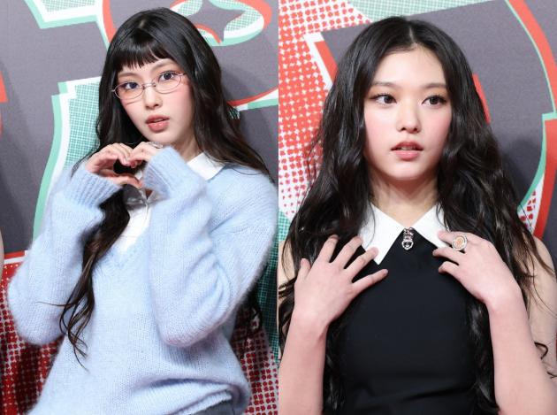 뉴진스 혜인, 해린(오른쪽)